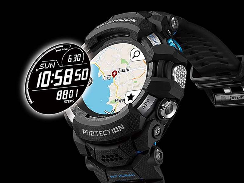 不銹鋼、樹脂材質/石英機芯/防水200米/表徑65.6×56.3mm(G-SHOCK官網) 不銹鋼、樹脂材質/石英機芯/防水200米/表徑65.6×56.3mm(G-SHOCK官網)