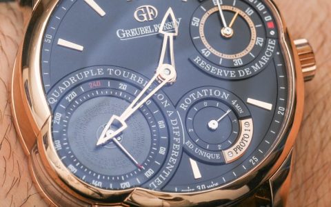 Greubel Forsey四重陀飛輪秘密18k紅金手表動手實踐