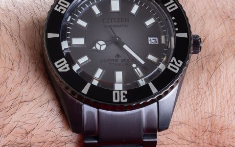 手表評論：西鐵城Promaster Dive自動腕表“Fujitsubo”NB6025-59H DLC超級鈦金